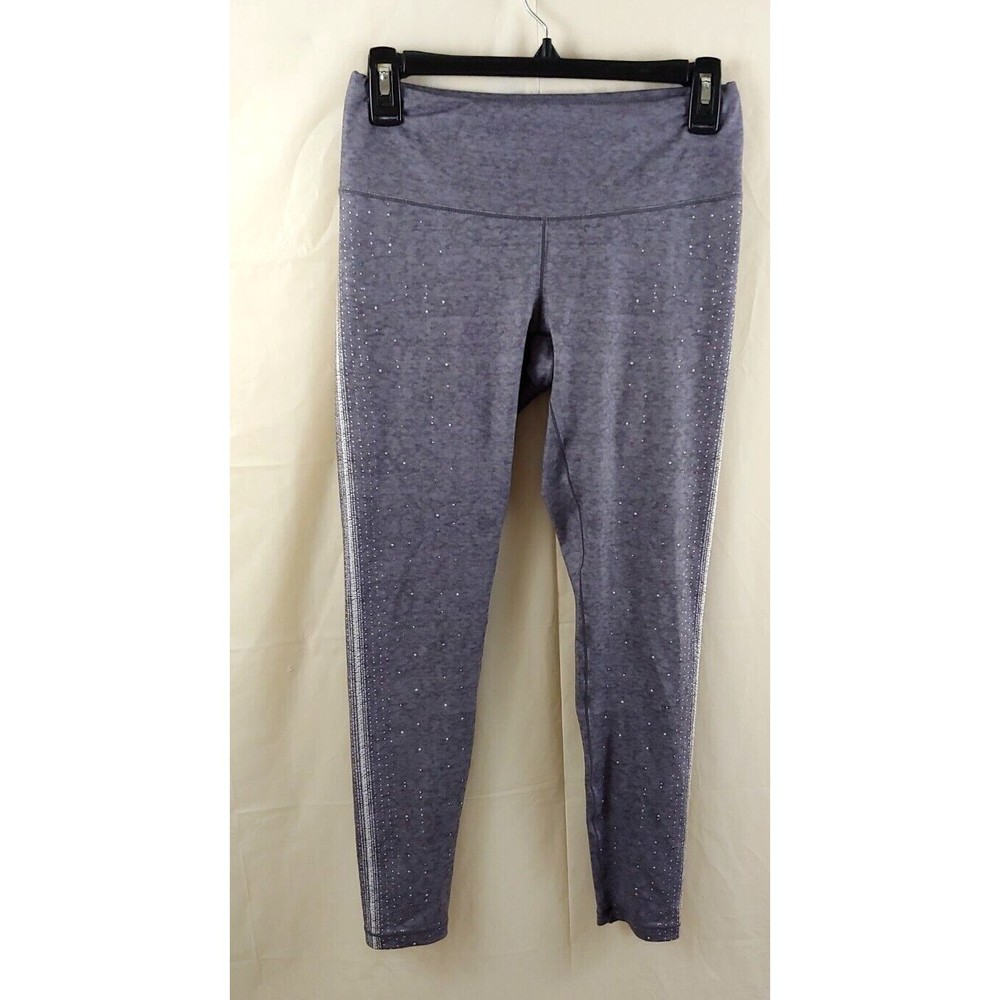 Prana Womens Athletic Pants Small Legging Stretch Waist Striped Leg Workout